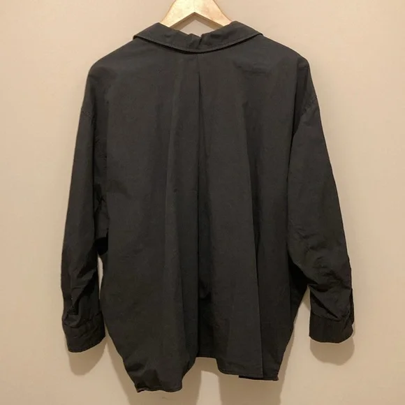 Mable Oversized Poplin
Button Down Shirt -
Black Sz ML - Picture 7 of 7
